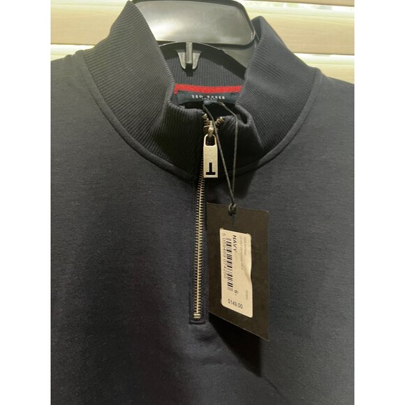 Ted Baker Funnel Neck 1/4 Zip Pullover - NWT MSRP $149‎ Size 6/XL - Picture 4 of 7